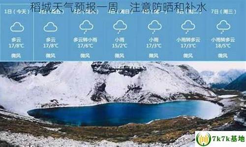 稻城天气预报一周穿搭_稻城天气预报15天